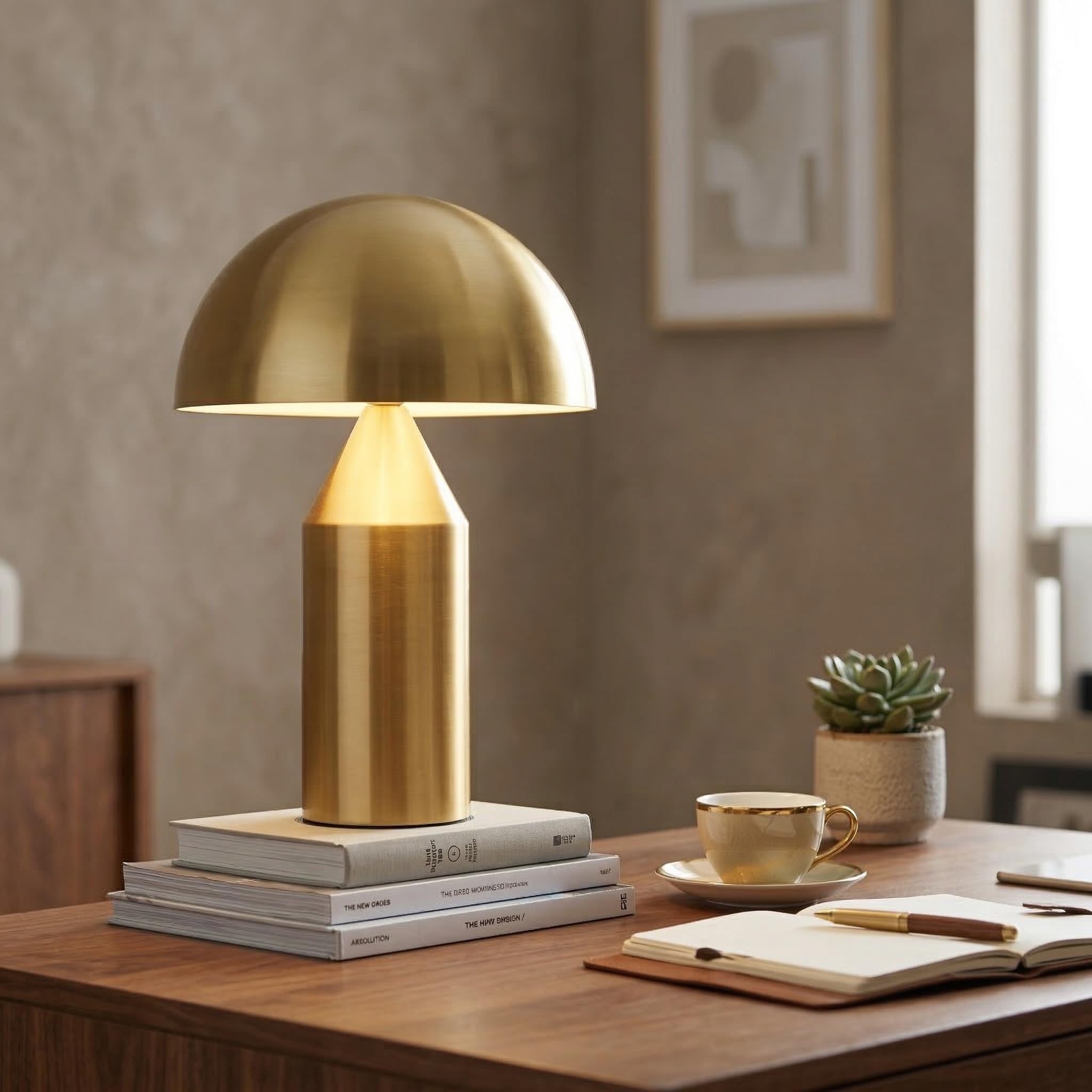 Brightech Venus Mushroom Table Lamp - Modern Lamp for Living Room
